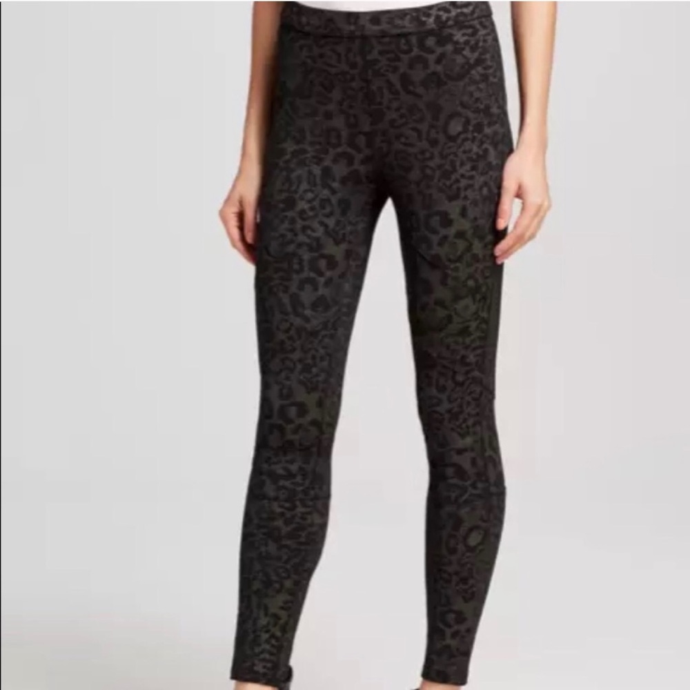 Free People Animal Print Metallic Leggings View 2